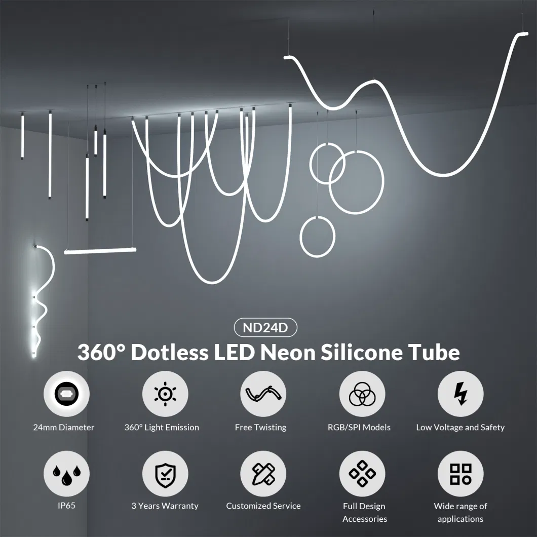 360 Degrees Round 18mm LED Neon Rope Light Flex Neon Strip Lights